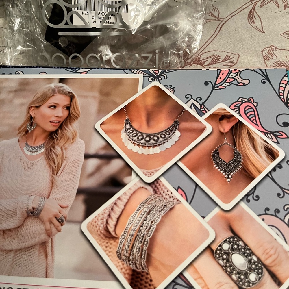 Paparazzi fashion fix sets include bracelet, necklace, earrings, ring